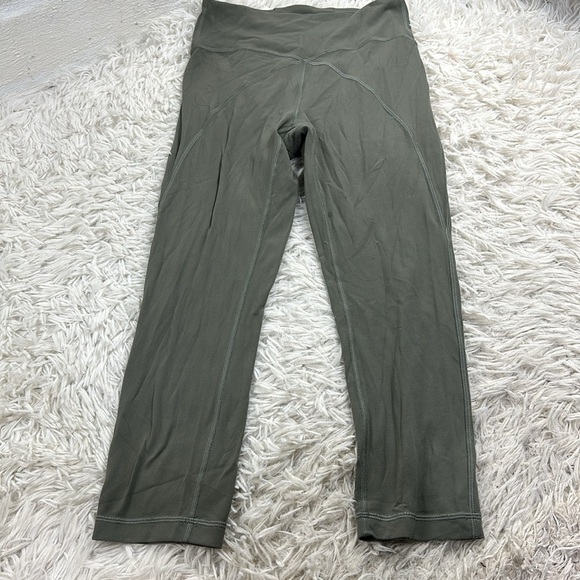 Lululemon Get Centred High Rise Crop 21" Grey Sage - Picture 1 of 7